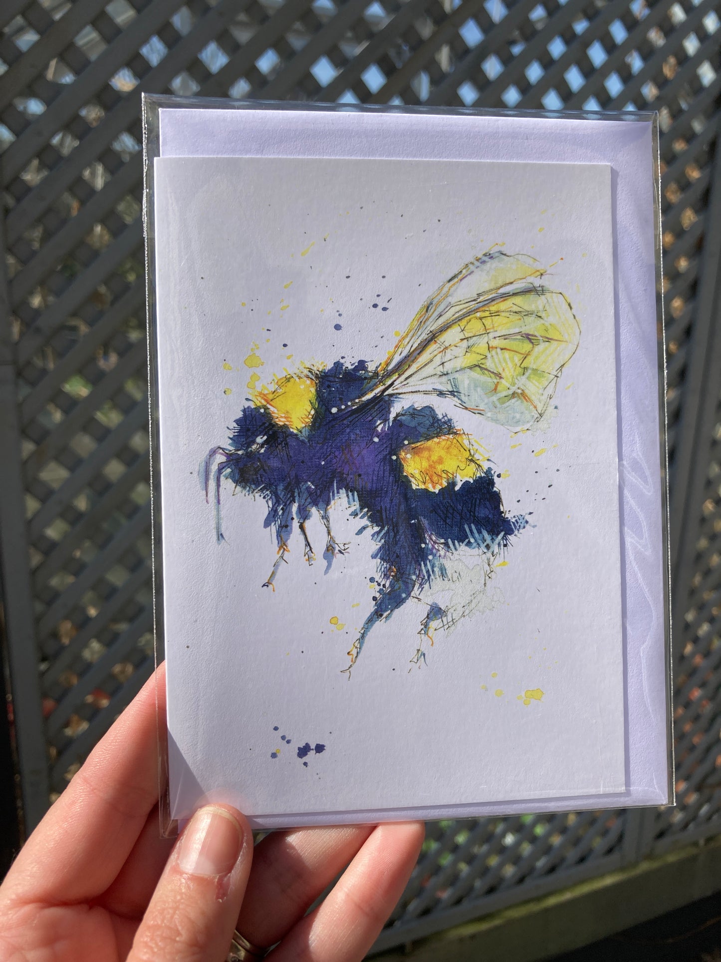 A6 Greetings card Bee with White envelope