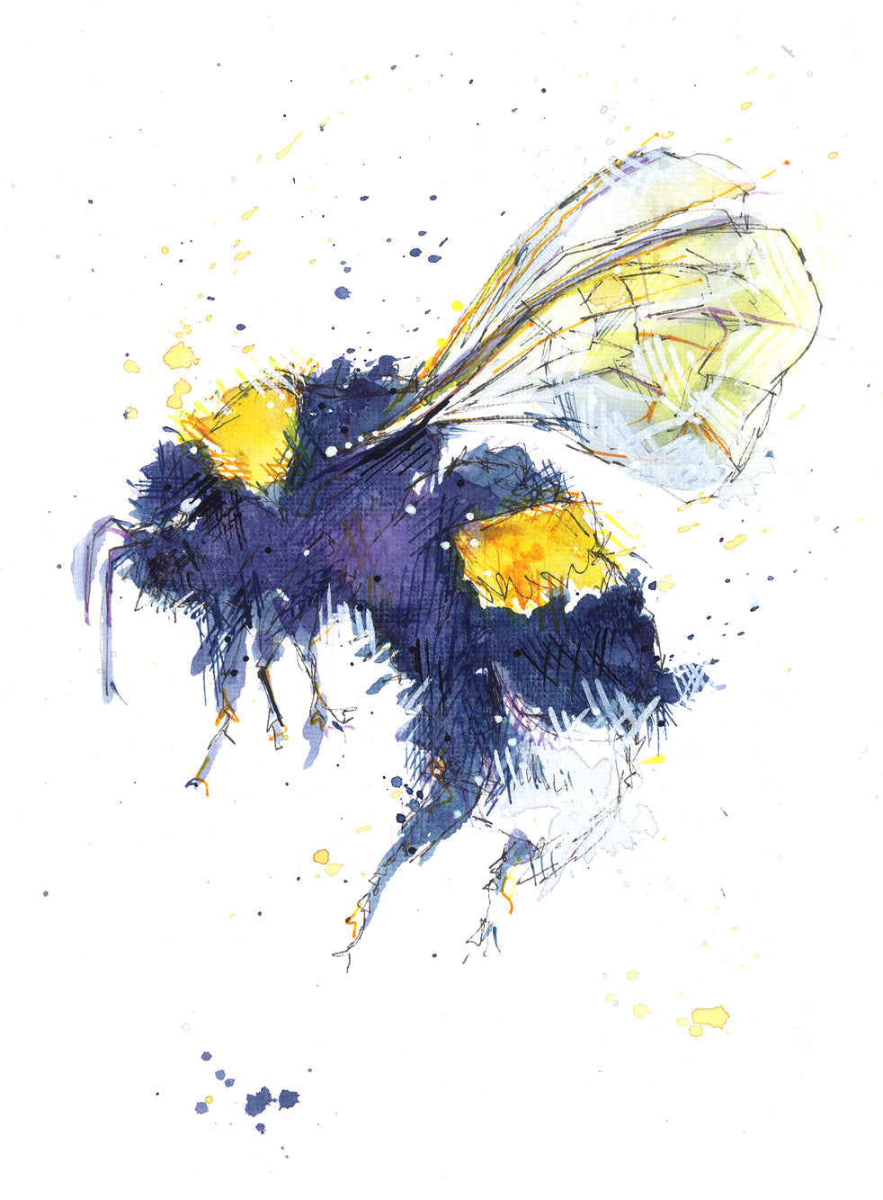 A6 Greetings card Bee with White envelope