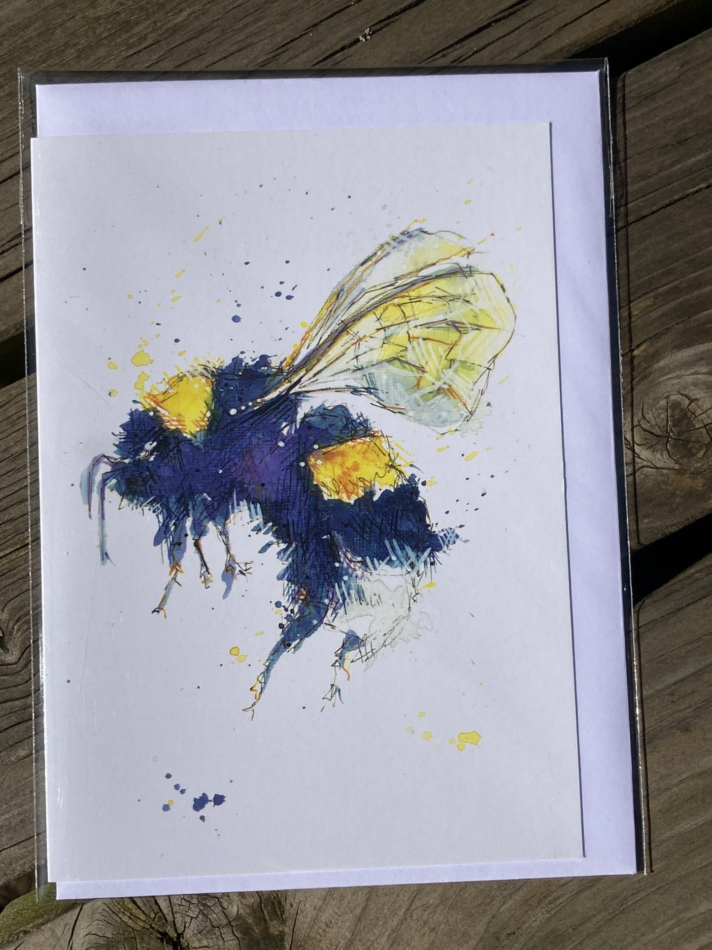 A6 Greetings card Bee with White envelope
