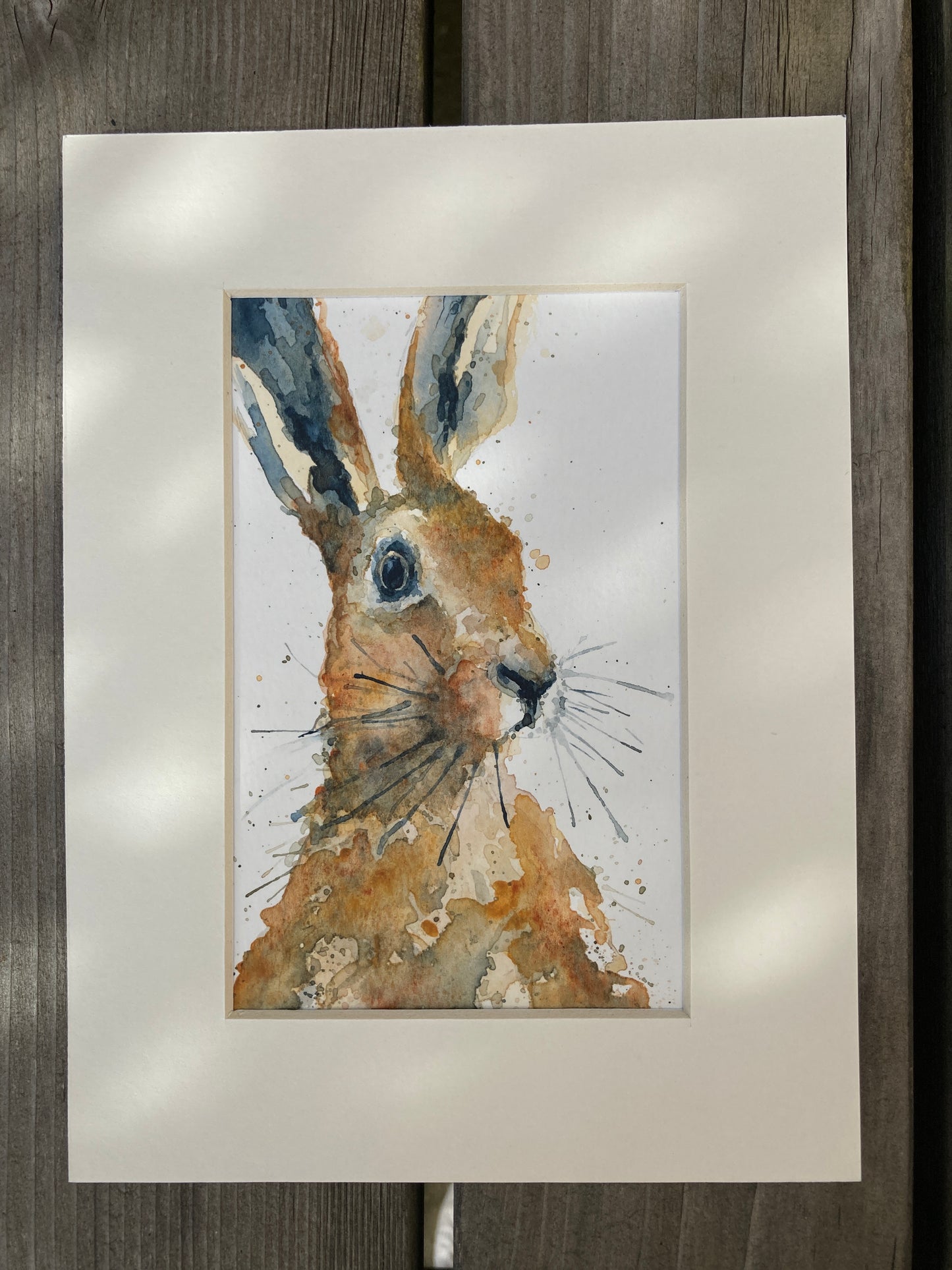 A little happy Hare watercolour