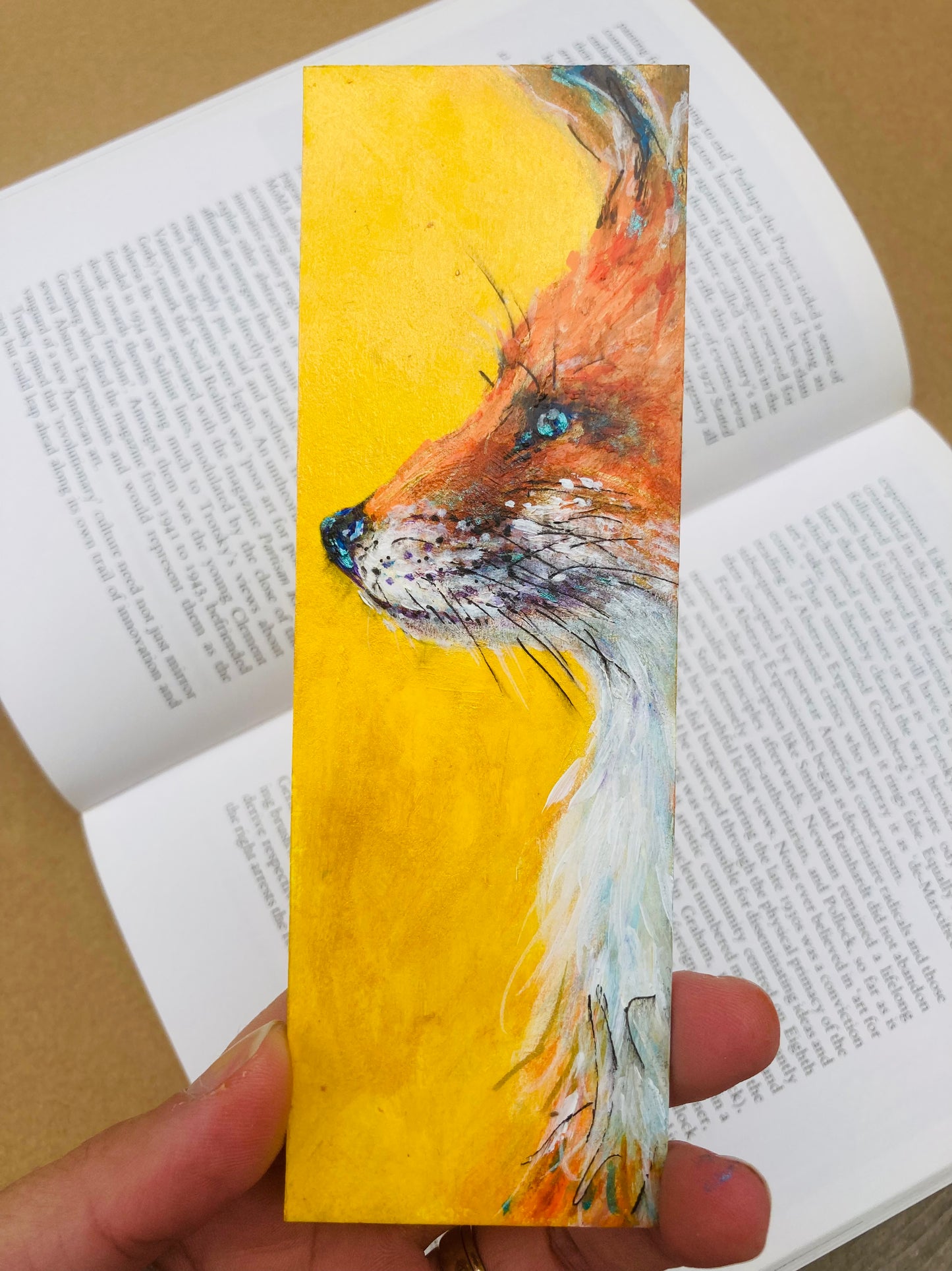 Fox Bookmark- Handmade