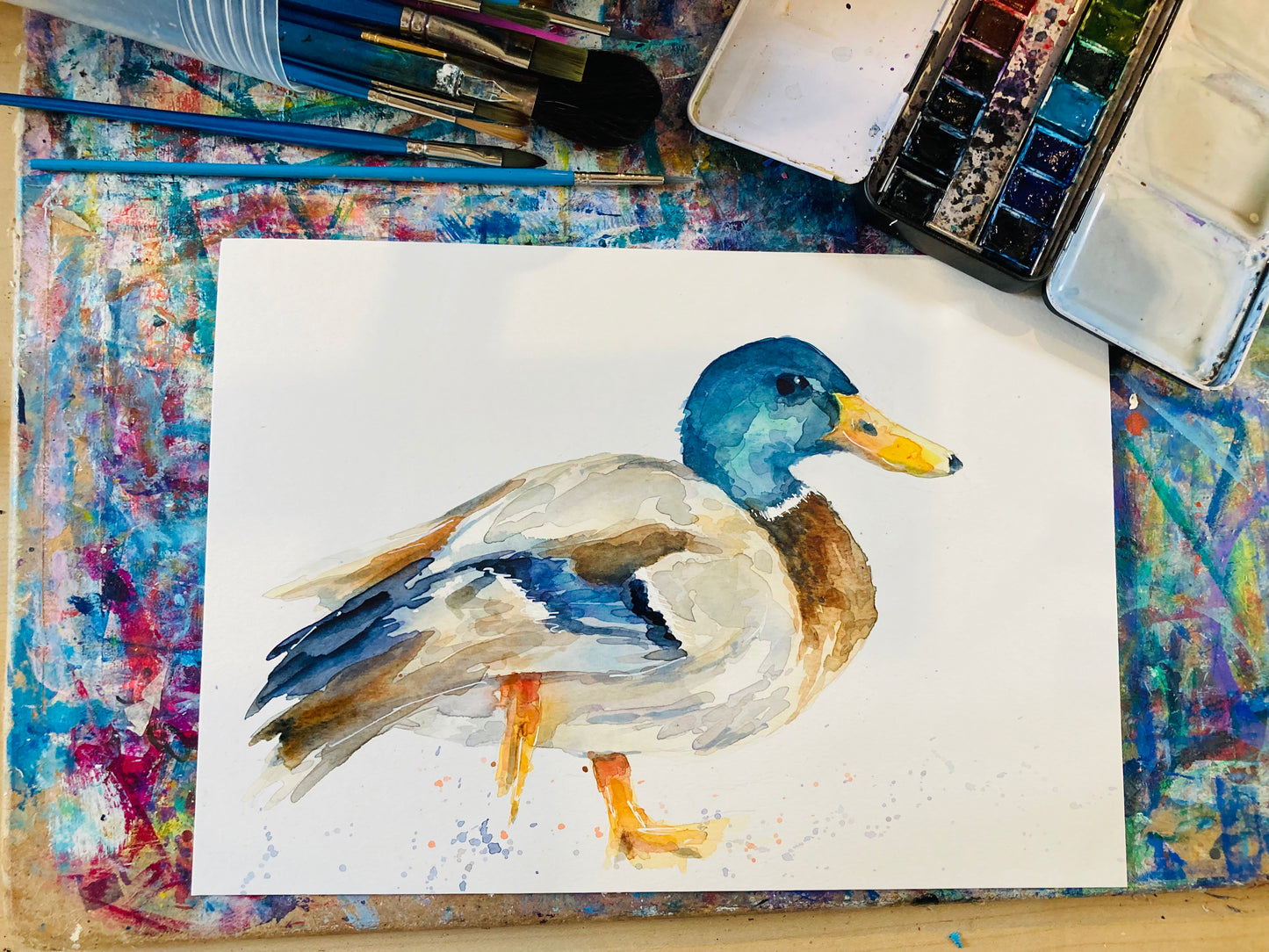 Watercolour Duck Demo/workshop at St Mary’s Church