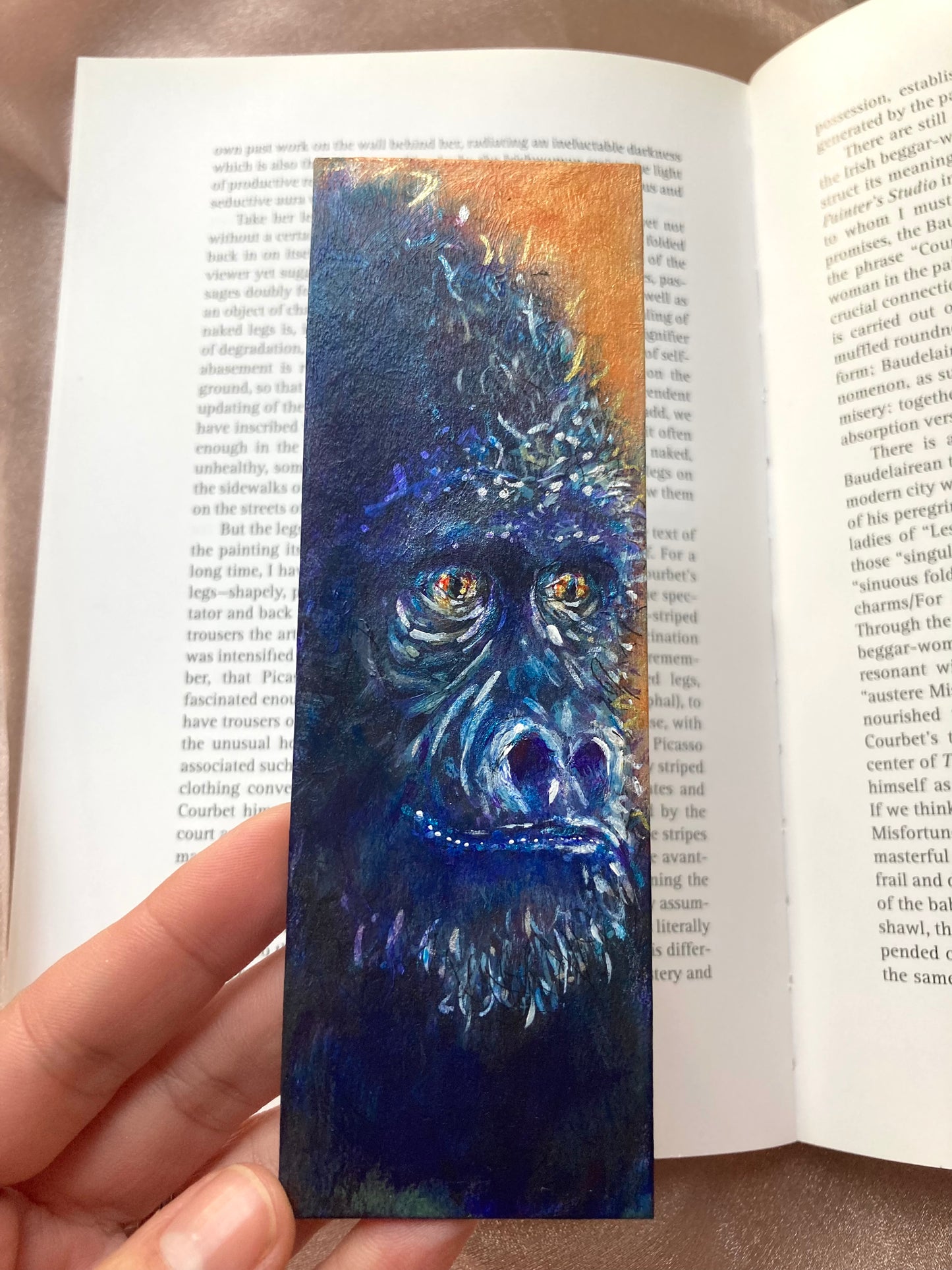 Gorilla Bookmark- Handmade