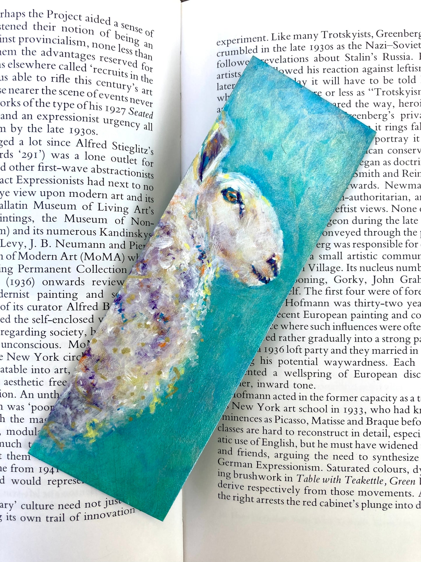 Sheep Bookmark hand painted