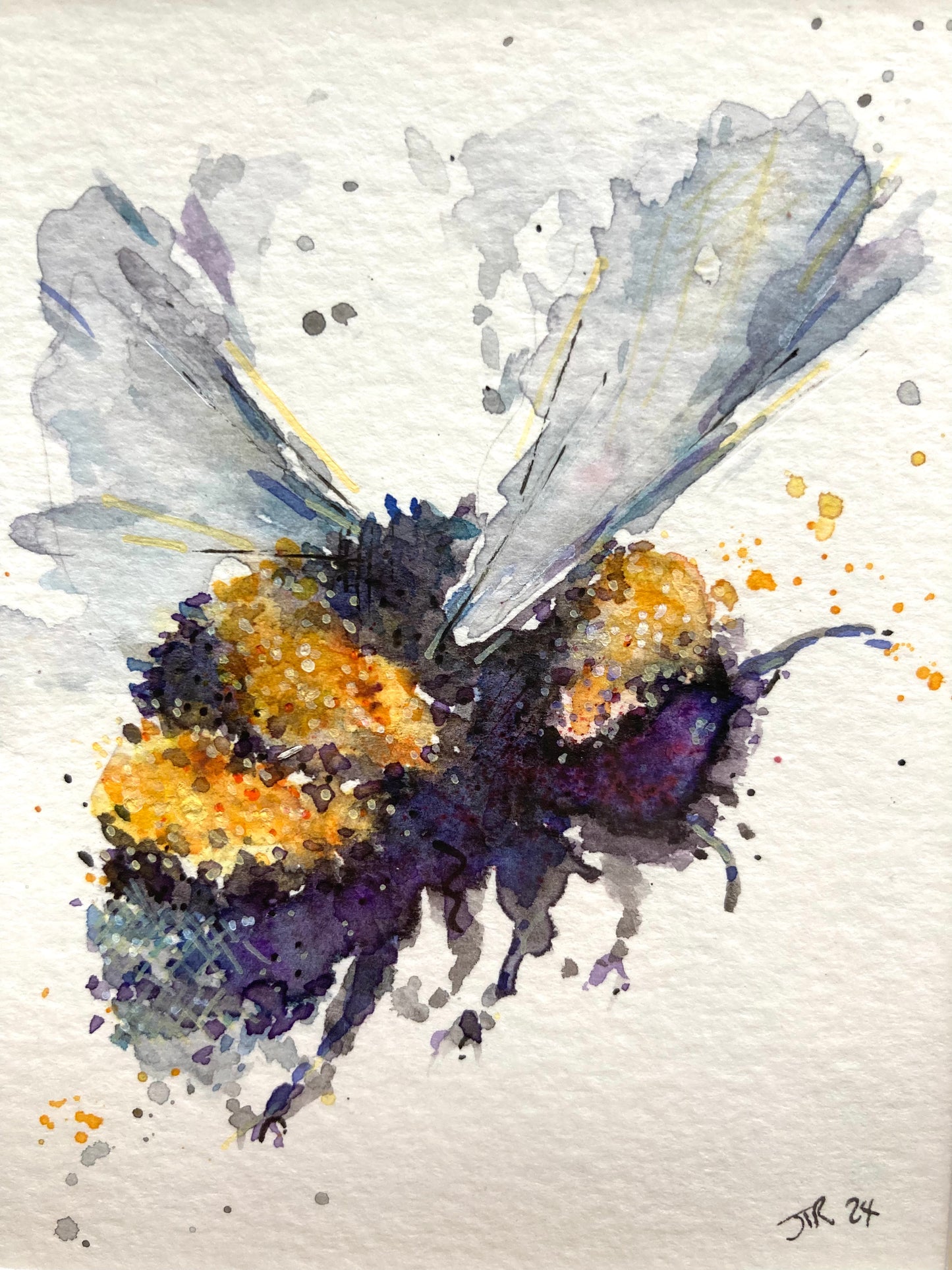 Bumble Bee mini watercolour