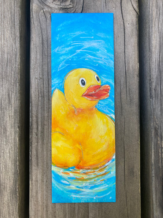 Rubber Ducky (C) Bookmark hand painted