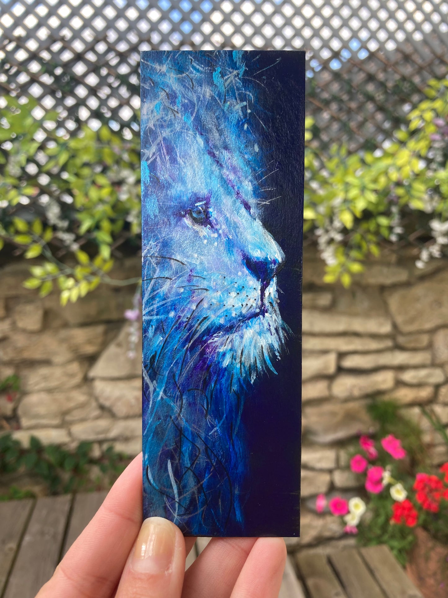 Lion Bookmark- Handmade