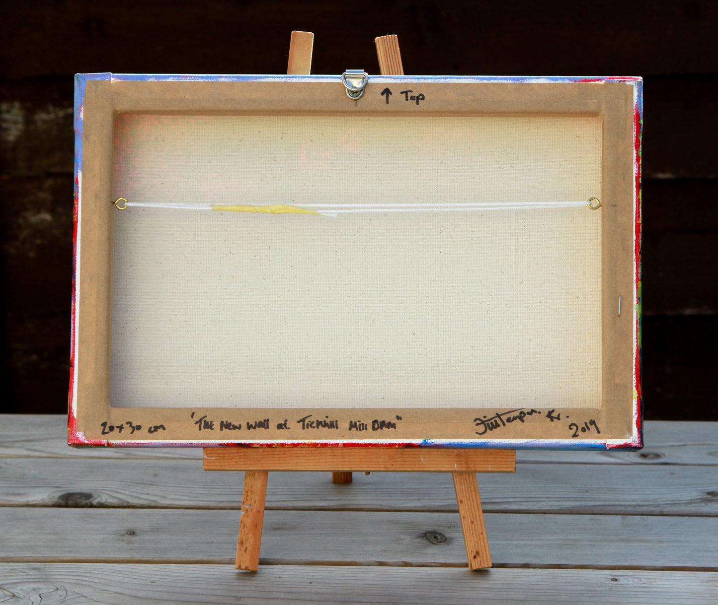 The new wall at Tickhill Mill Dam