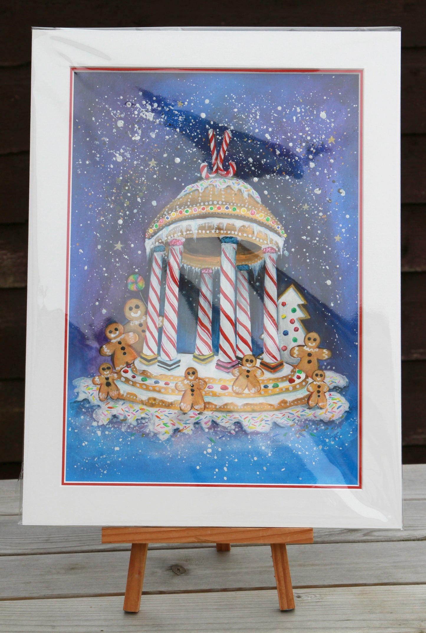 Original painting Xmas Dream of A Gingerbread Buttercross 2018
