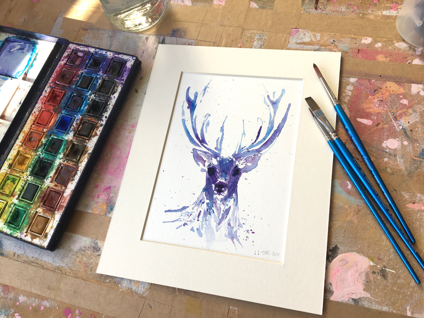 STAG HEAD Watercolour (#3)