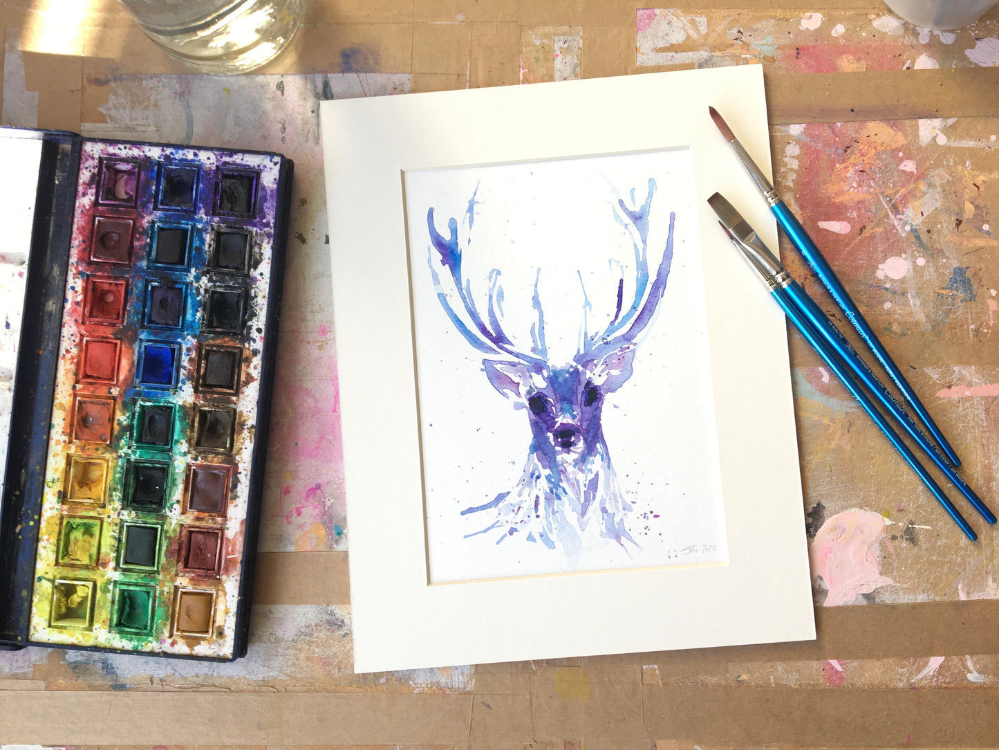STAG HEAD Watercolour (#3)