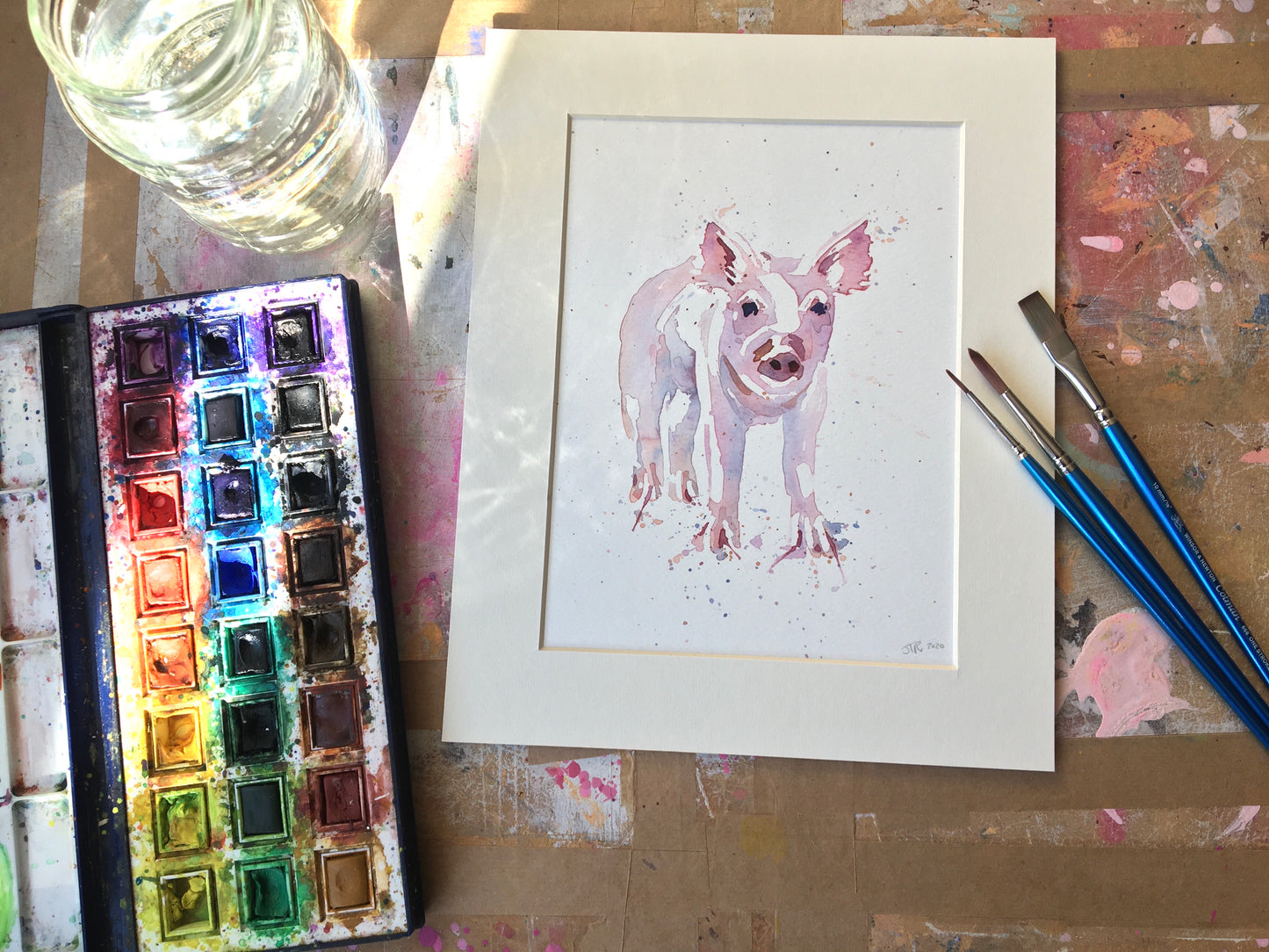 PIGGY watercolour Painting