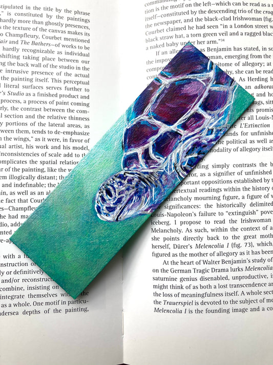 Turtle Bookmark hand painted