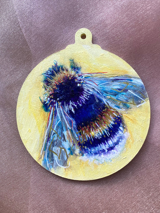 LARGE Hand painted Hanging Ornament (BEE)