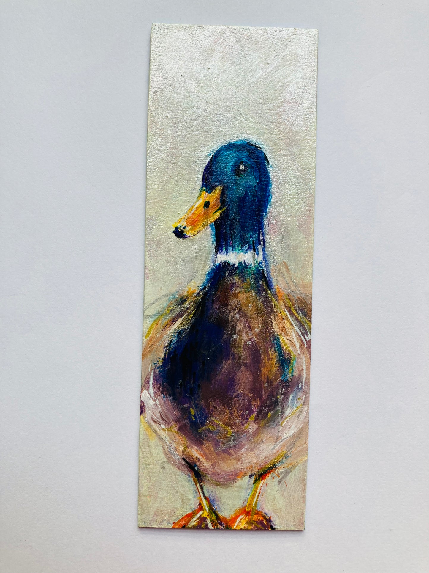 Duck Bookmark hand painted