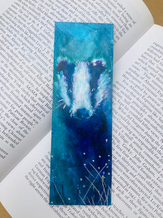 Badger Bookmark- Handmade
