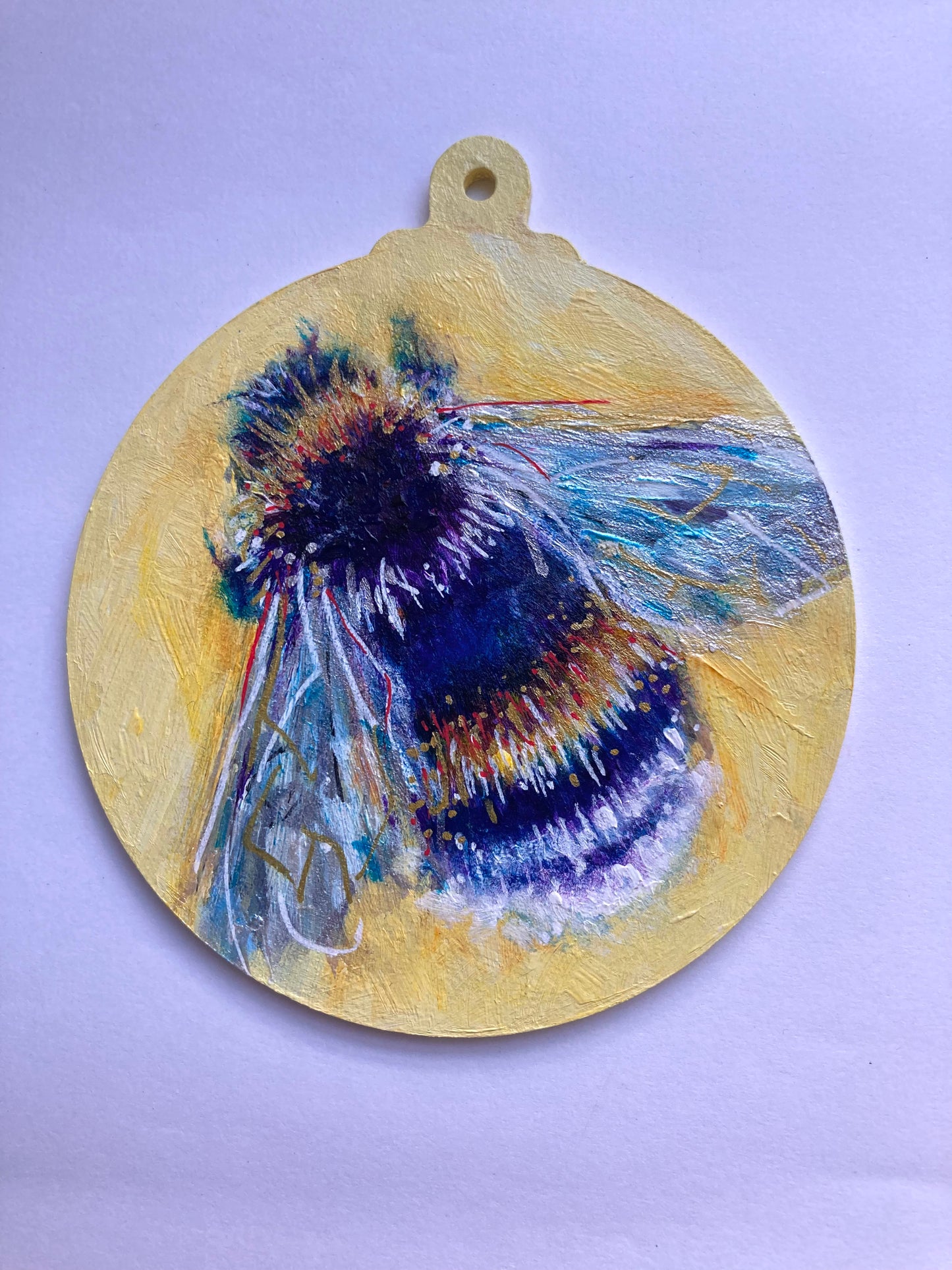 LARGE Hand painted Hanging Ornament (BEE)