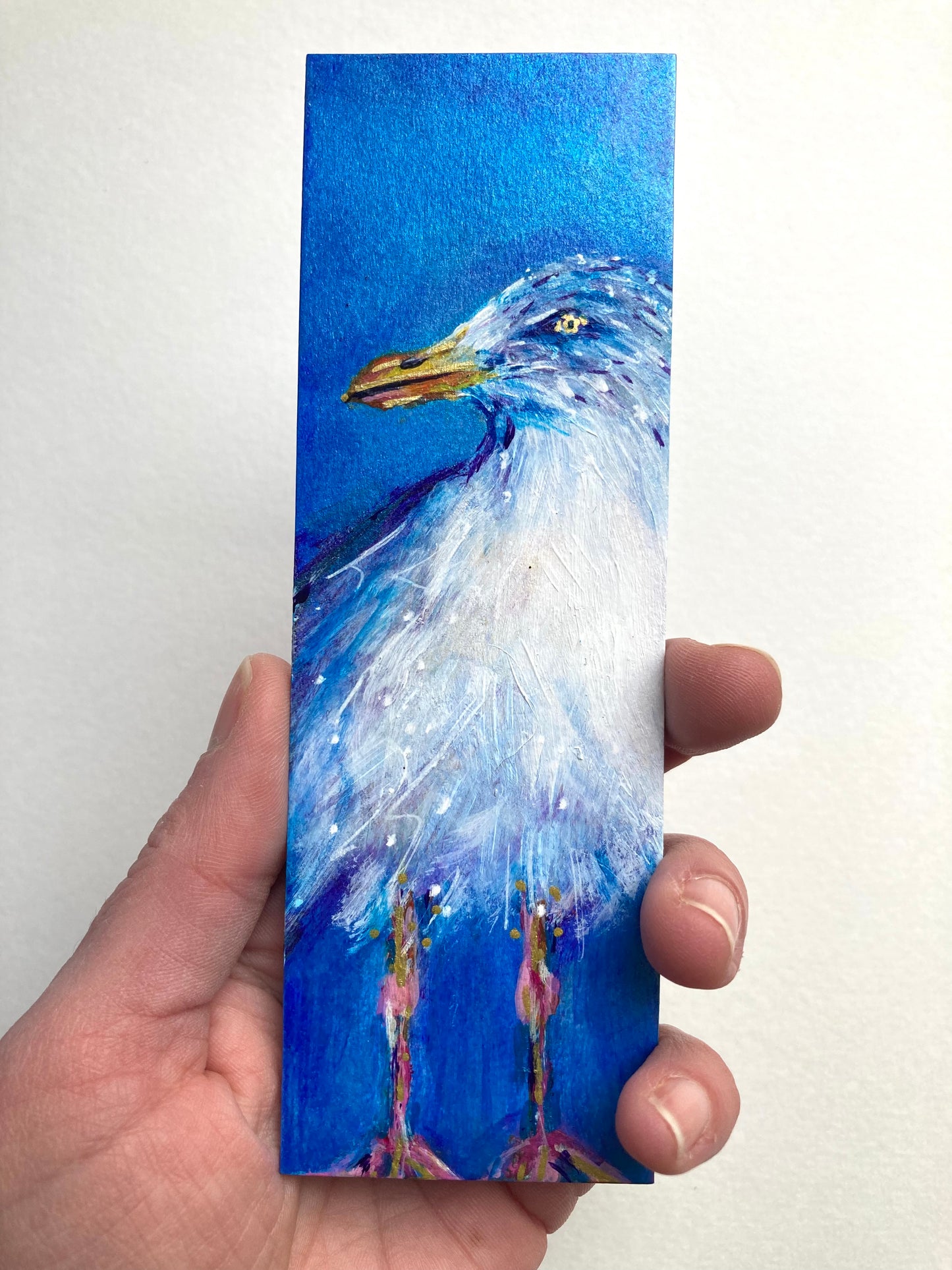 Seagull Bookmark hand painted
