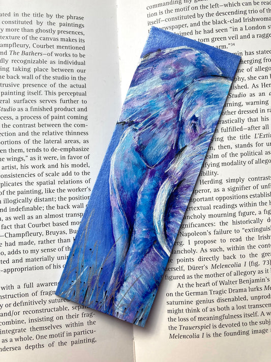 Elephant Bookmark hand painted