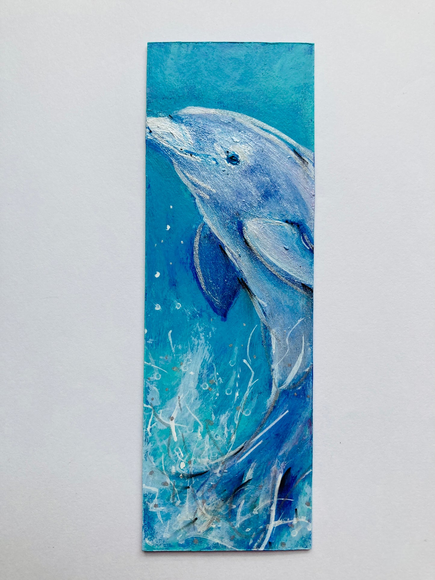 Dolphin Bookmark hand painted
