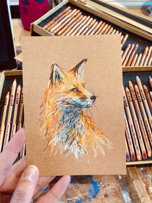Drawing of Red Fox’s head