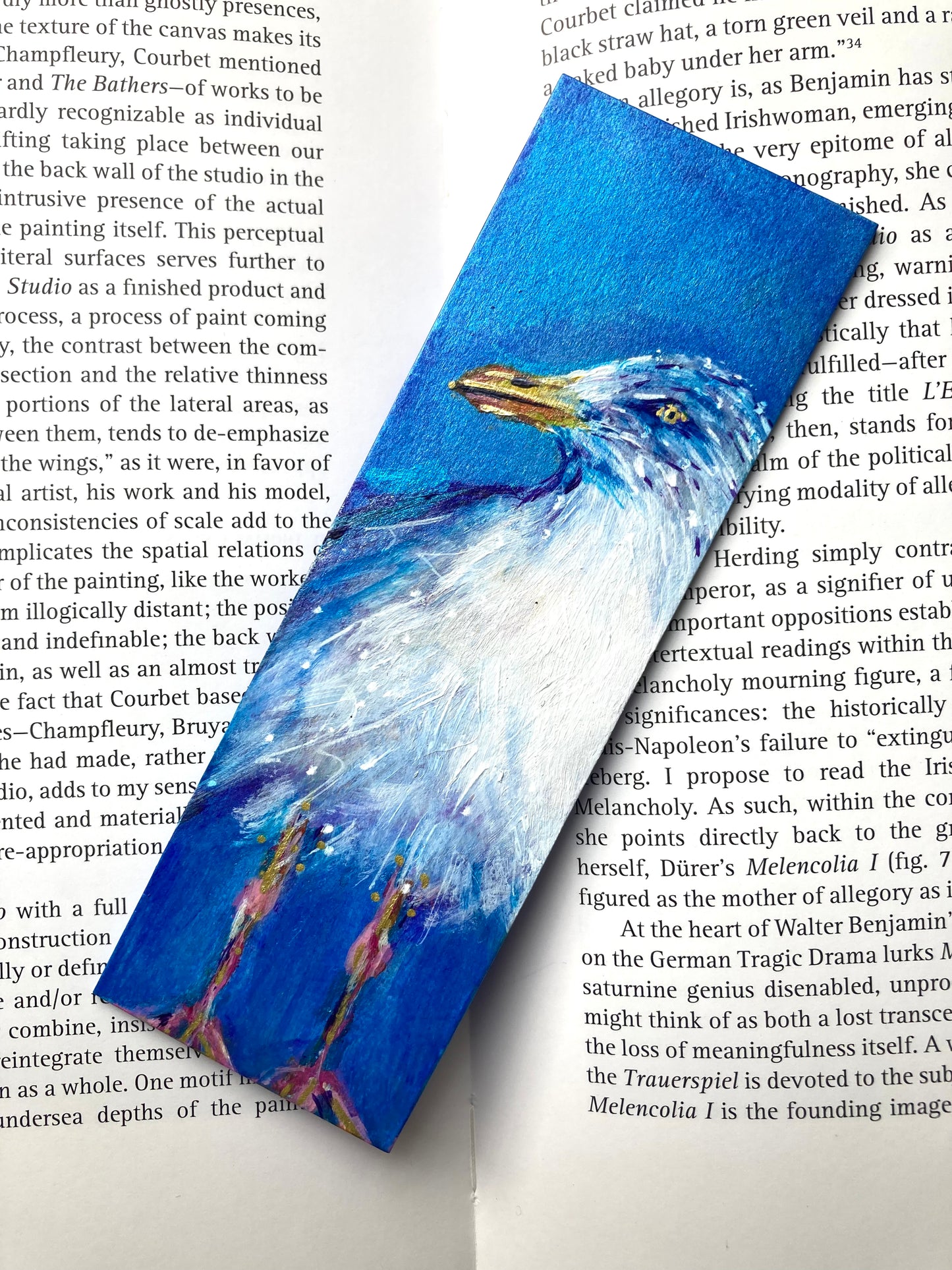 Seagull Bookmark hand painted
