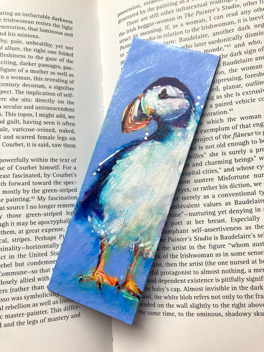 PUFFIN Bookmark- Handmade