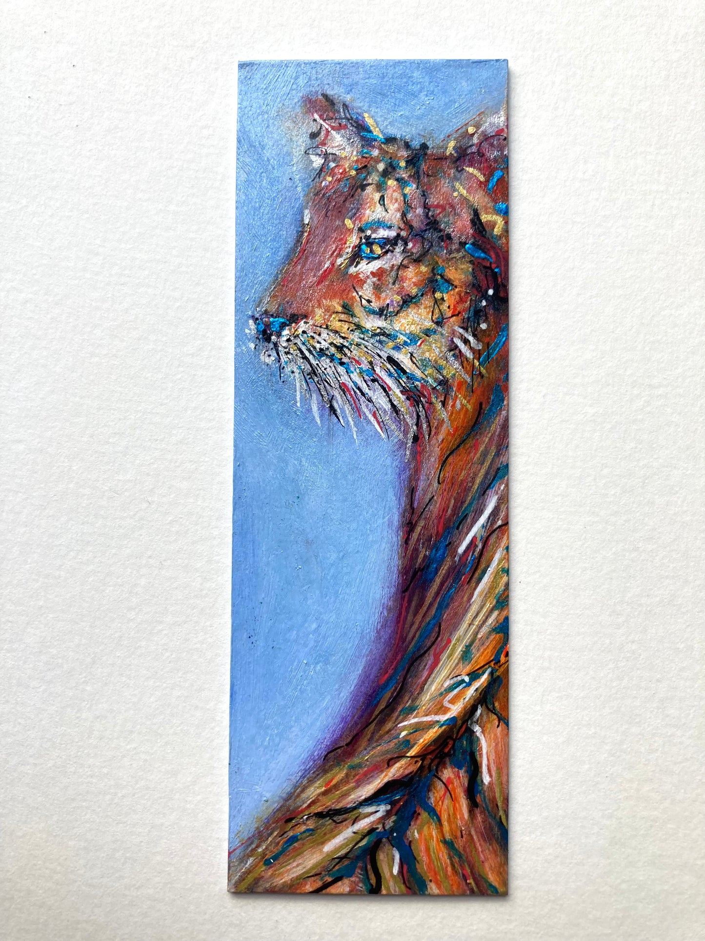 Tiger Bookmark- Handmade
