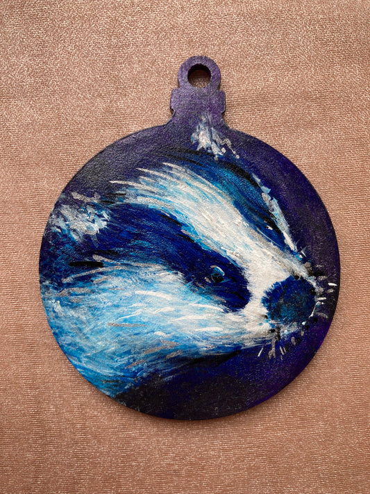 Hand painted Hanging Ornament (Badger )