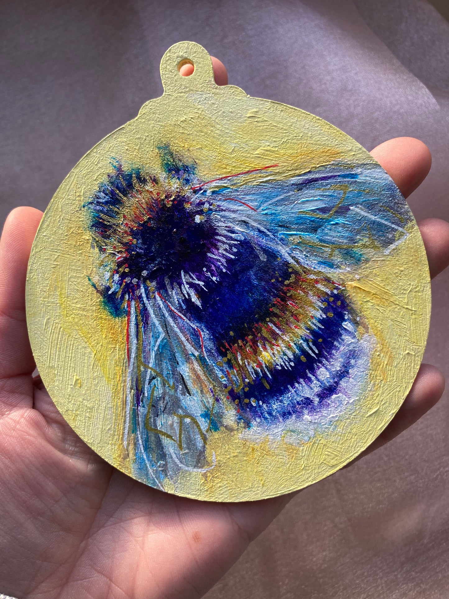 LARGE Hand painted Hanging Ornament (BEE)
