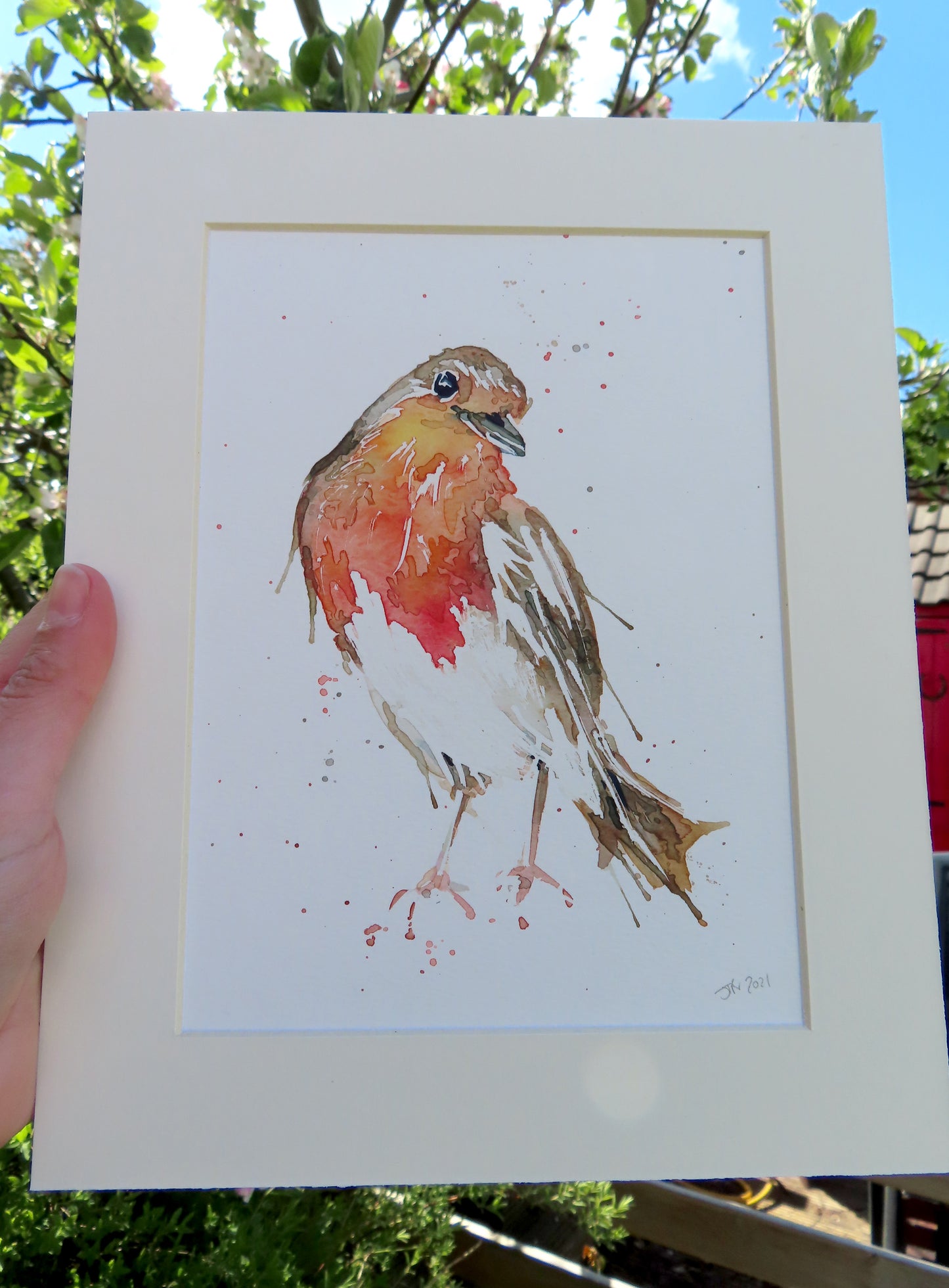 LITTLE Mr ROBIN #6 original Watercolour painting