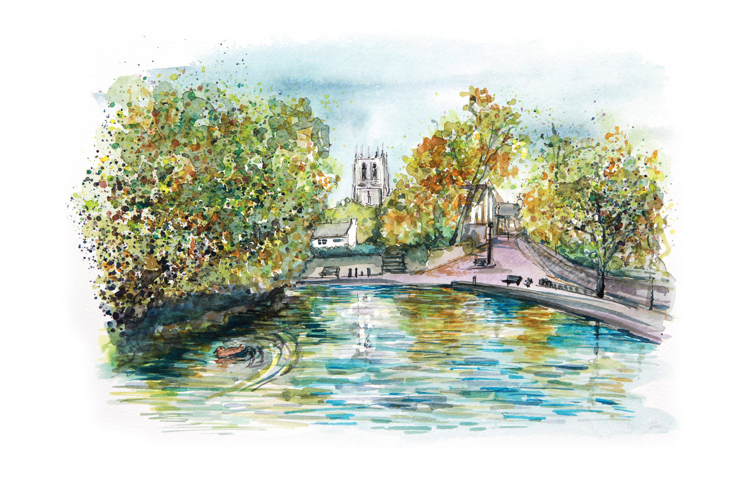October at the Mill Dam in Tickhill