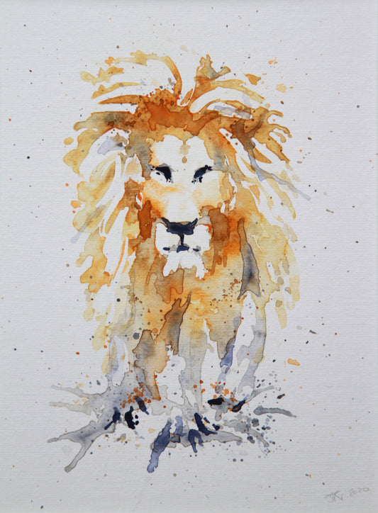 Lion (number One) watercolour