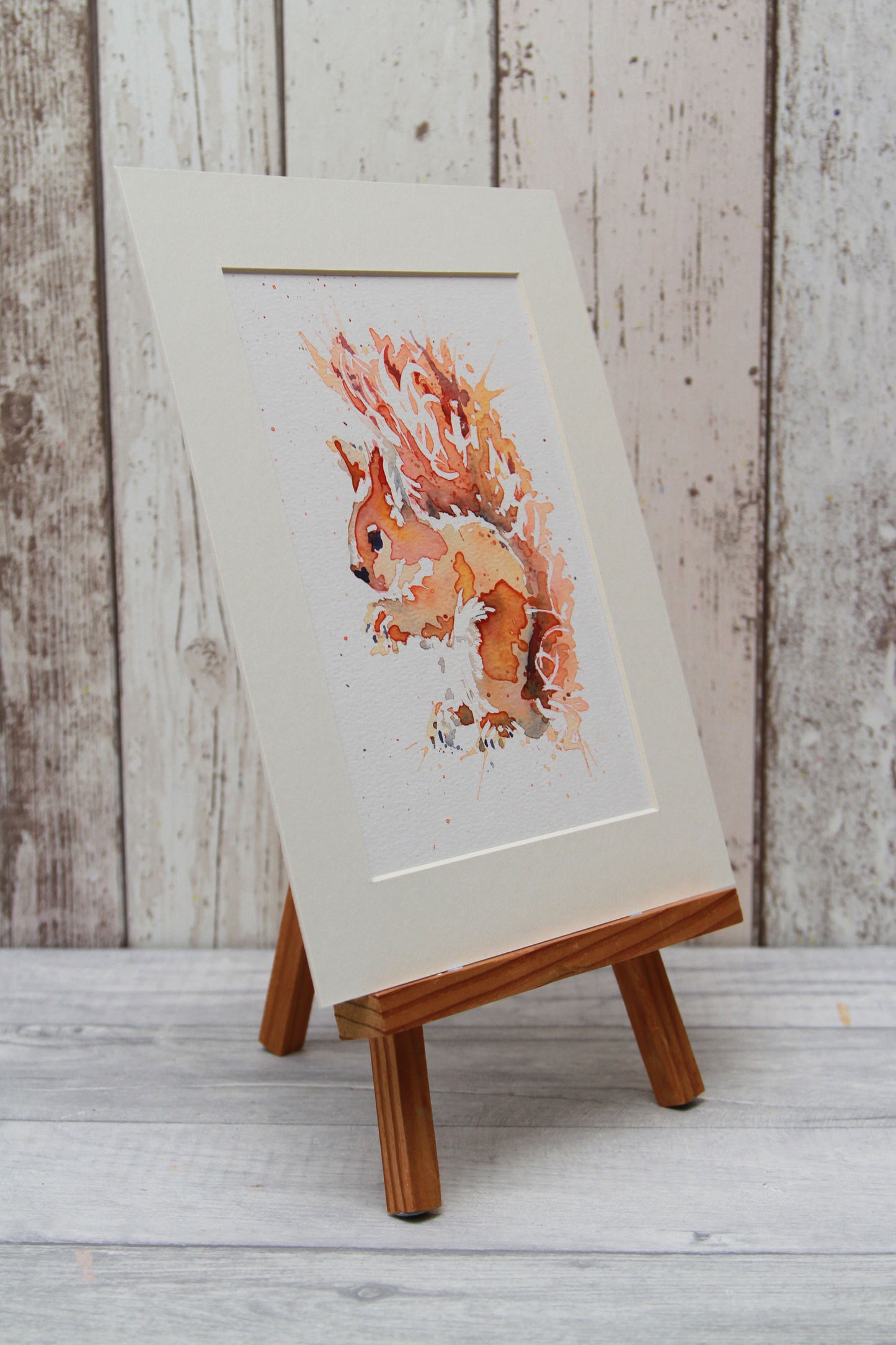 RED SQUIRREL watercolour
