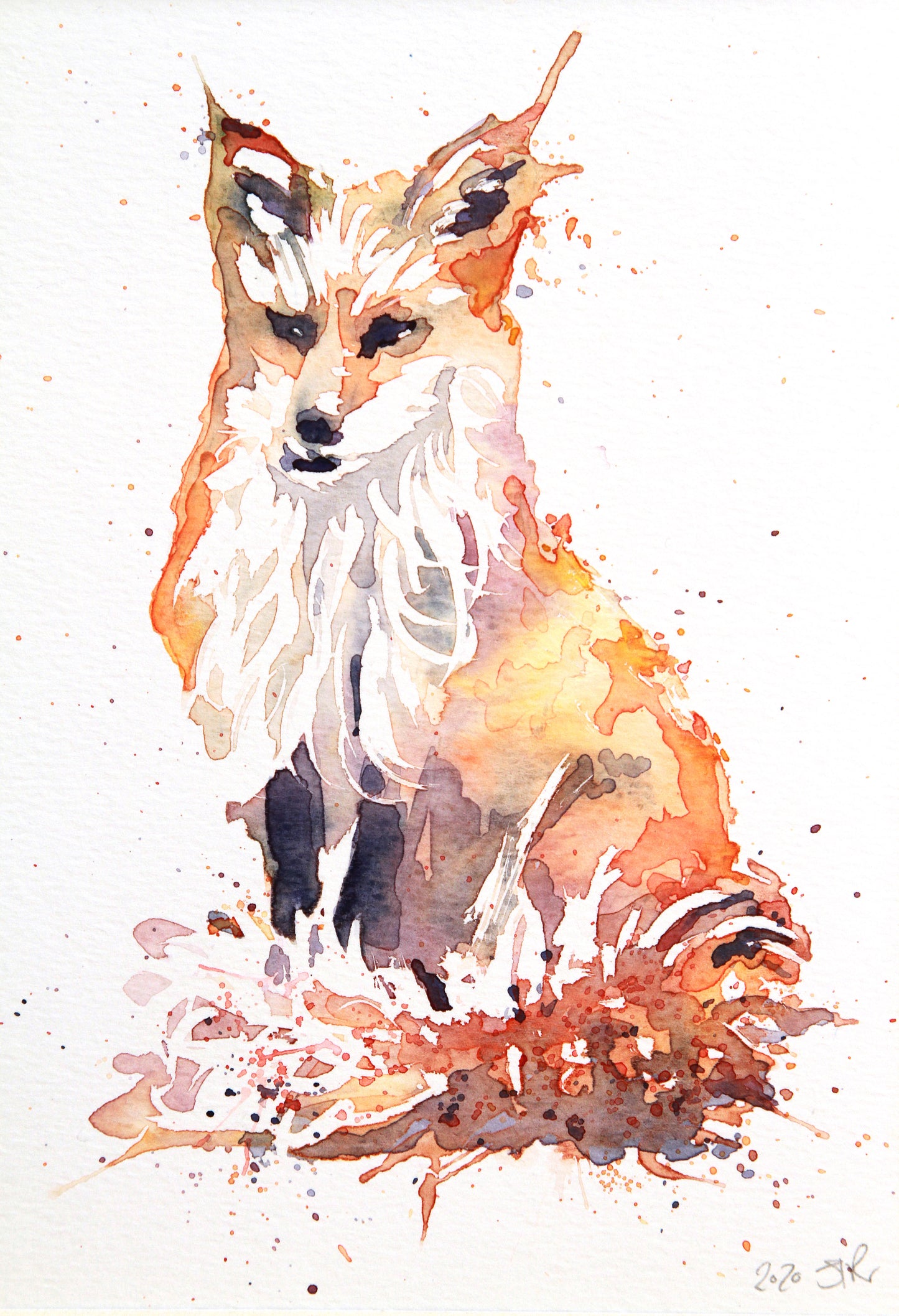 FOX watercolour Painting