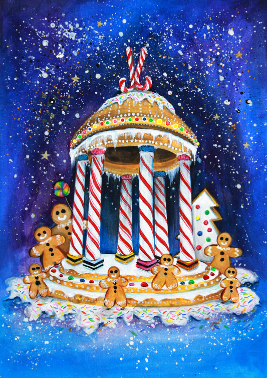 Original painting Xmas Dream of A Gingerbread Buttercross 2018