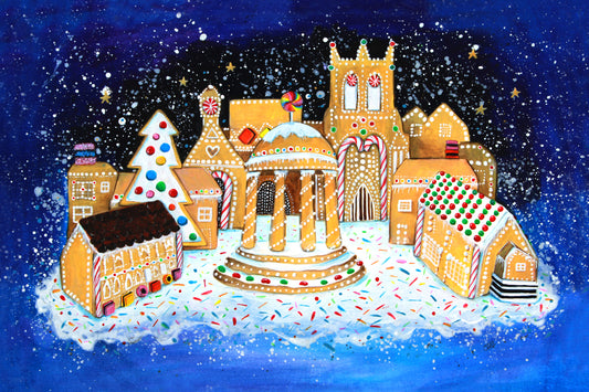 Original painting Xmas Dream of a Gingerbread Tickhill