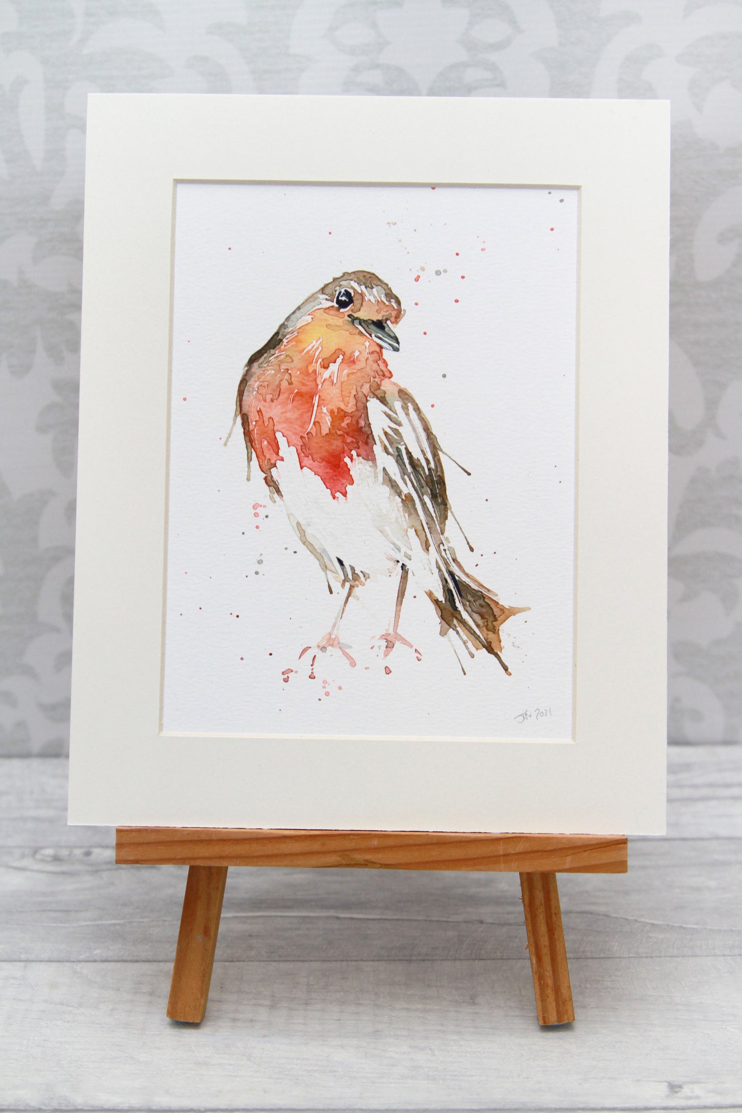 LITTLE Mr ROBIN #6 original Watercolour painting