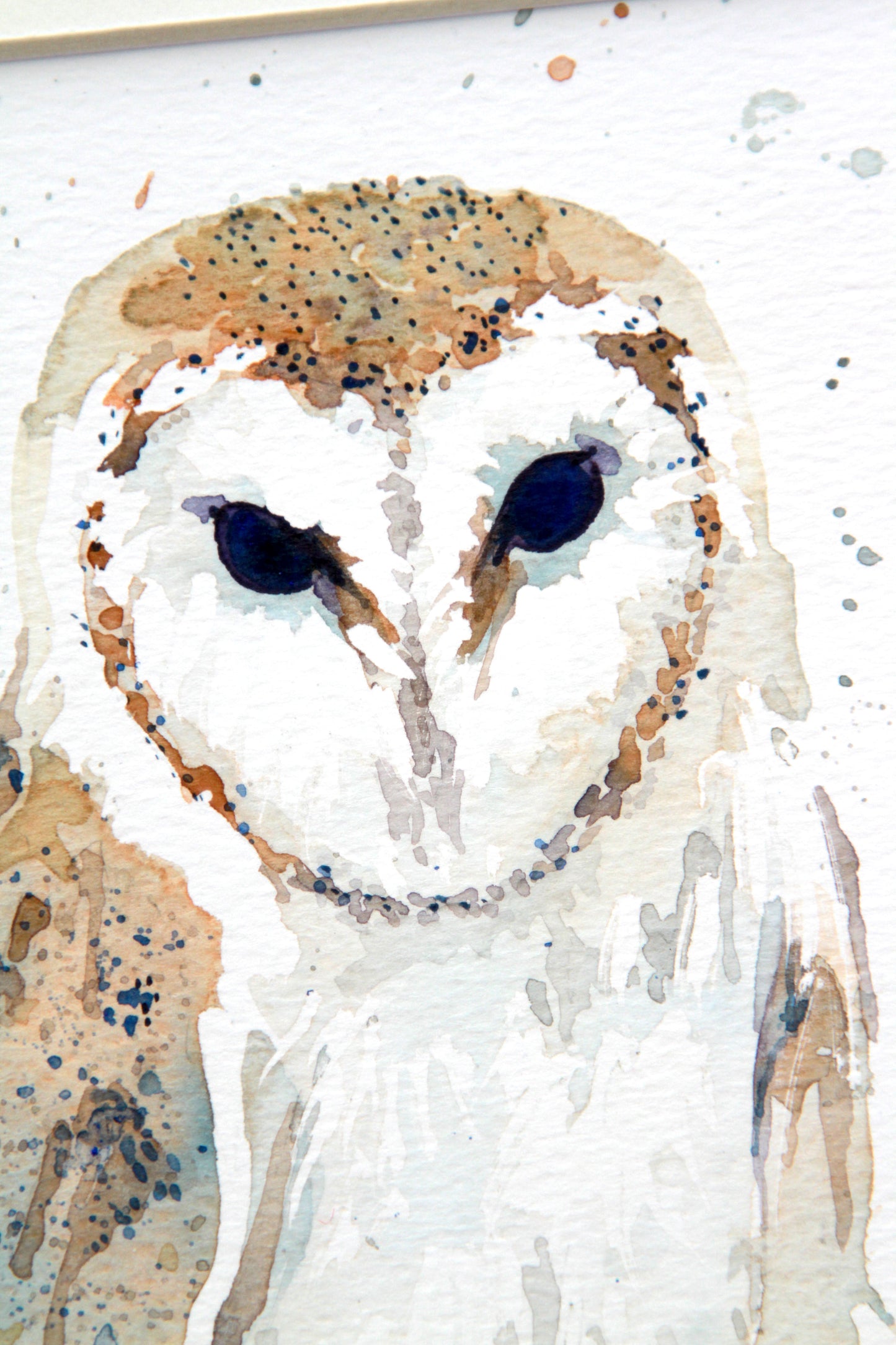 BARN OWL #2 watercolour painting