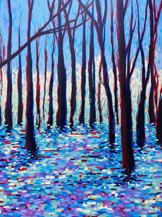 Dappled bluebells