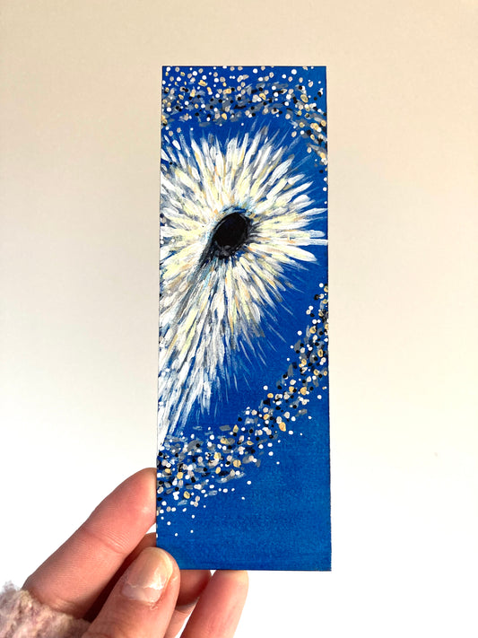 OWL BLUE Bookmark- Handmade