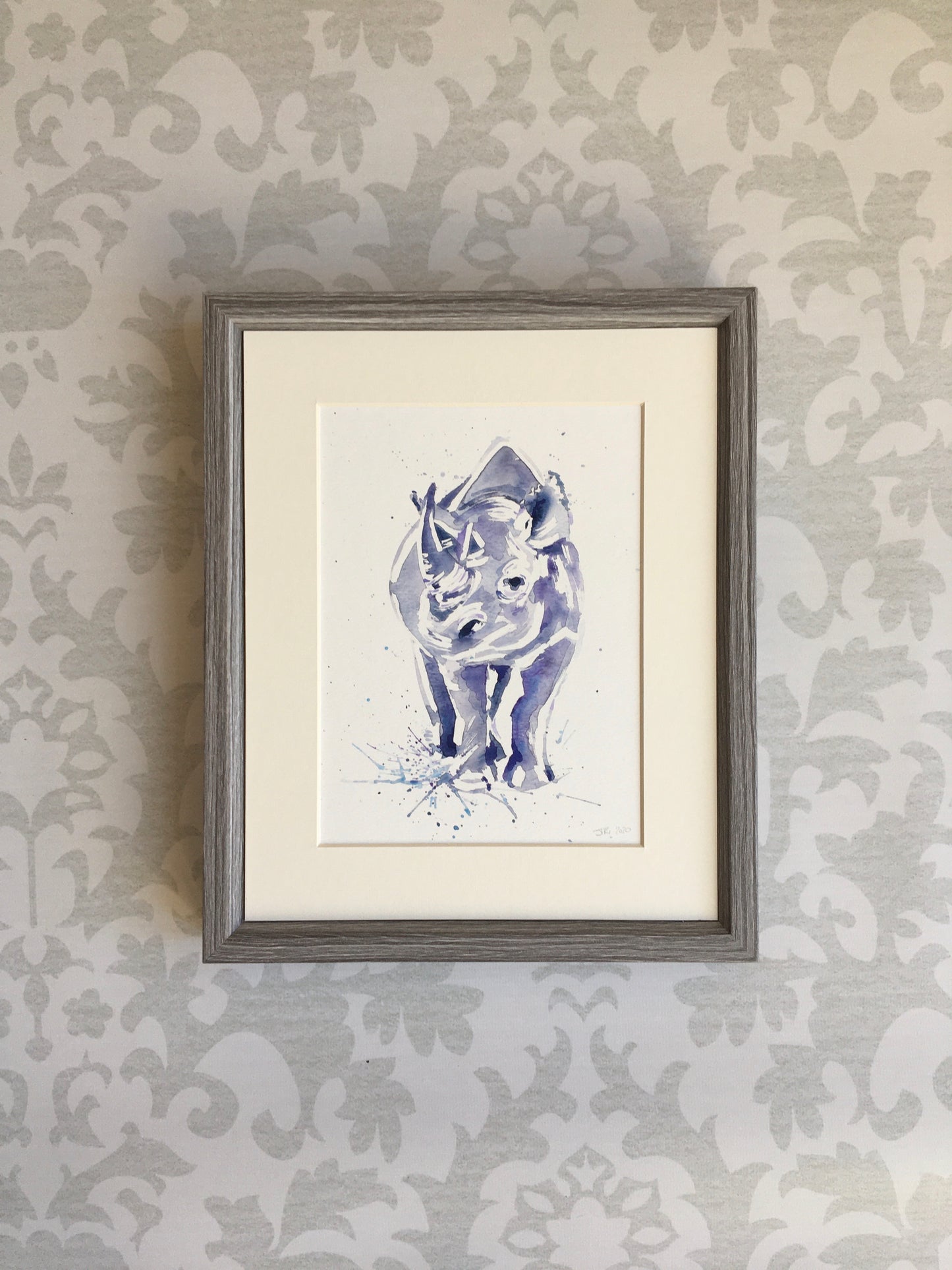 WHITE RHINO (#2) watercolour