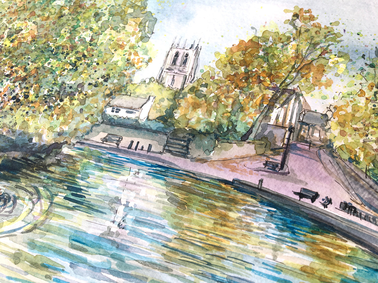 October at the Mill Dam in Tickhill